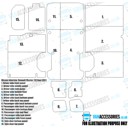 Wisadeck Floor, Wheelboxes with Plastic Sides and Door Panels