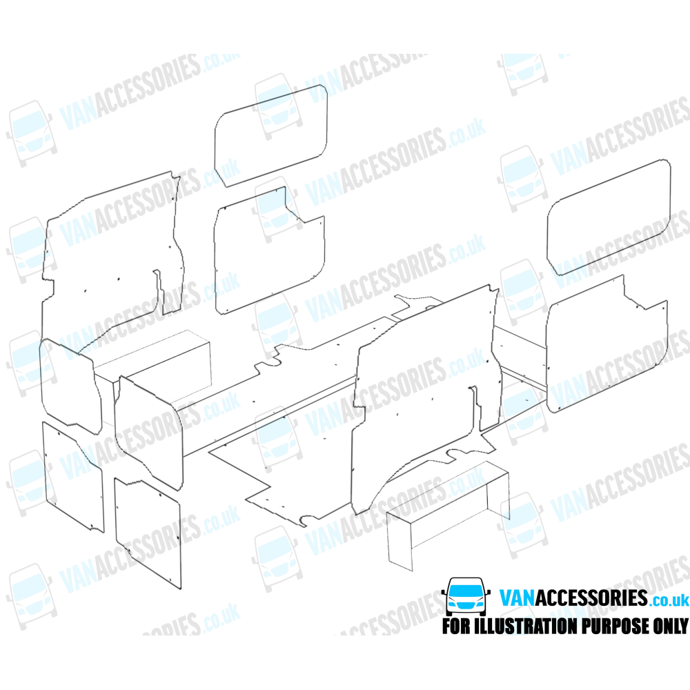 Plywood Floor, Sides, Wheelboxes and Door Panels