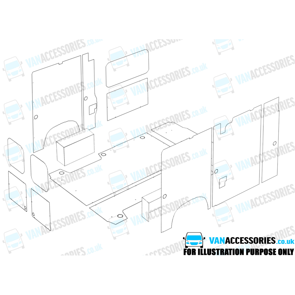 Plywood Floor, Sides, Wheelboxes and Door Panels