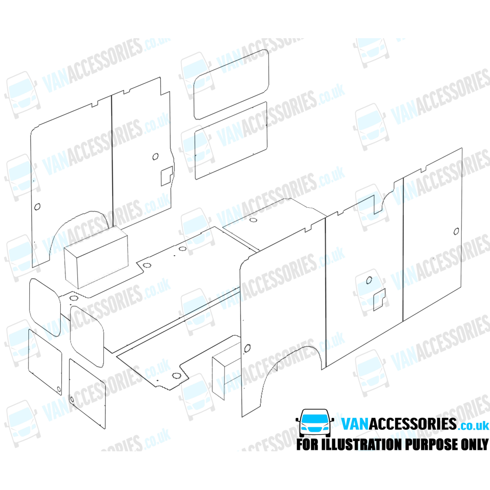 Plywood Floor, Sides, Wheelboxes and Door Panels