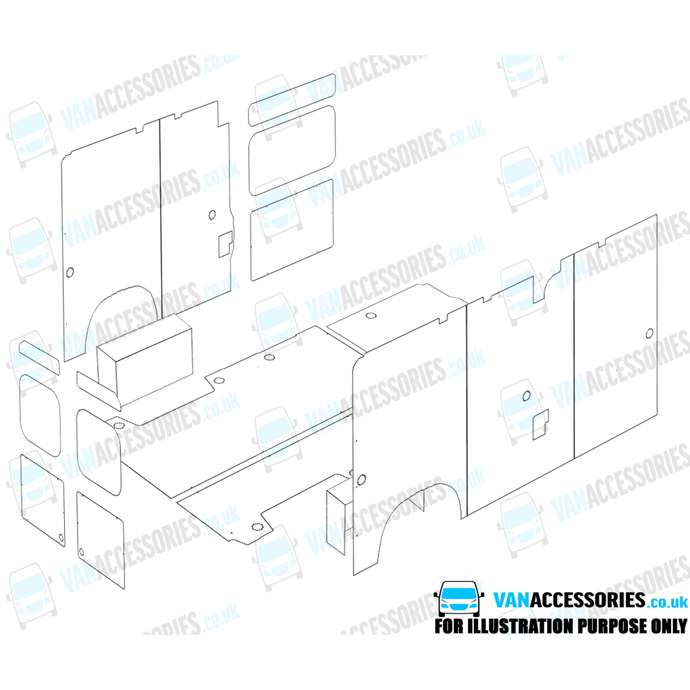 Plywood Floor, Sides, Wheelboxes and Door Panels