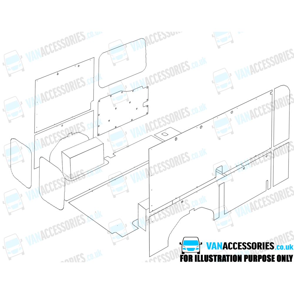 Plywood Floor, Sides, Wheelboxes and Door Panels