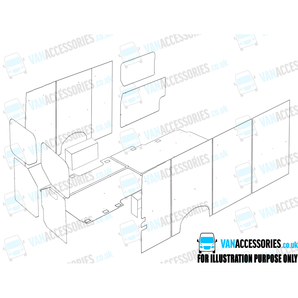 Wisadeck Floor, Wheelboxes with Plywood Sides and Door Panels