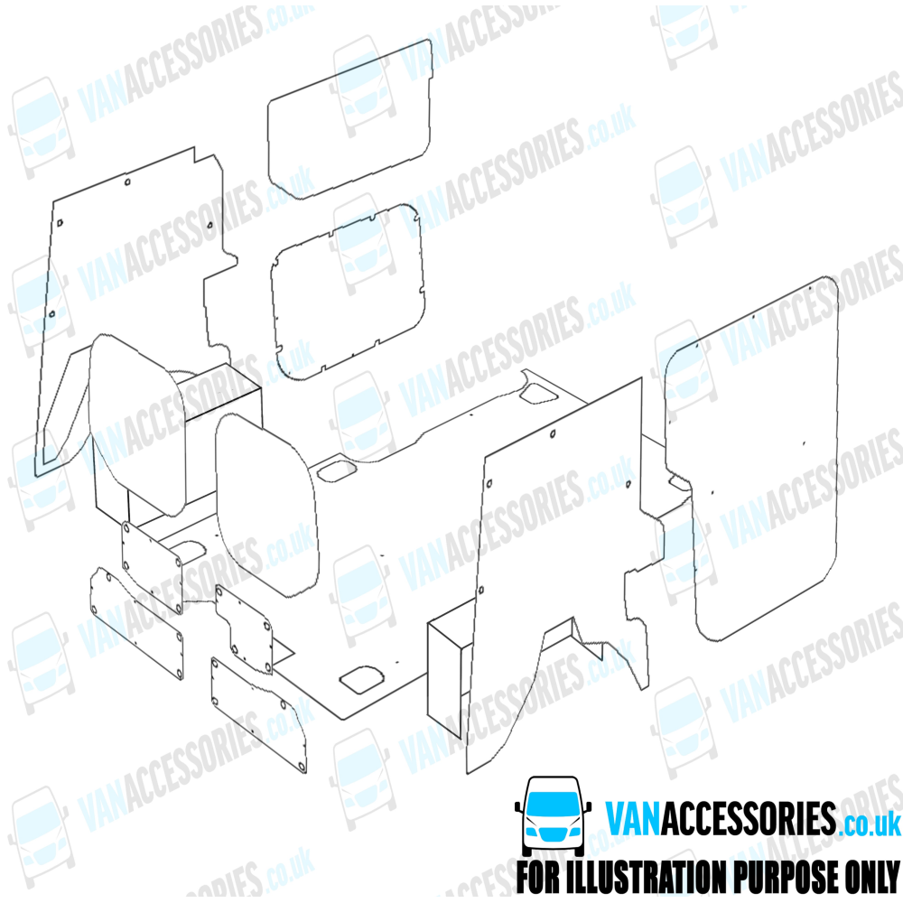 Plywood Floor, Sides, Wheelboxes and Door Panels