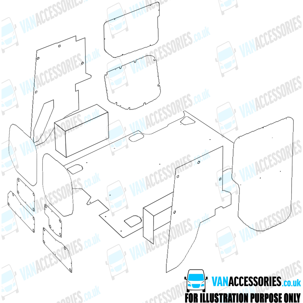 Plywood Floor, Sides, Wheelboxes and Door Panels