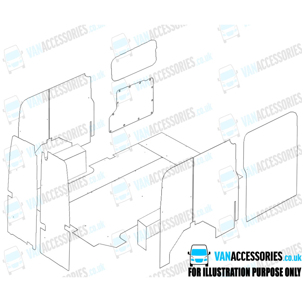 Plywood Floor, Sides, Wheelboxes and Door Panels