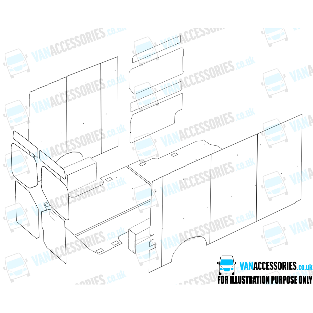 Plywood Floor, Sides, Wheelboxes and Door Panels