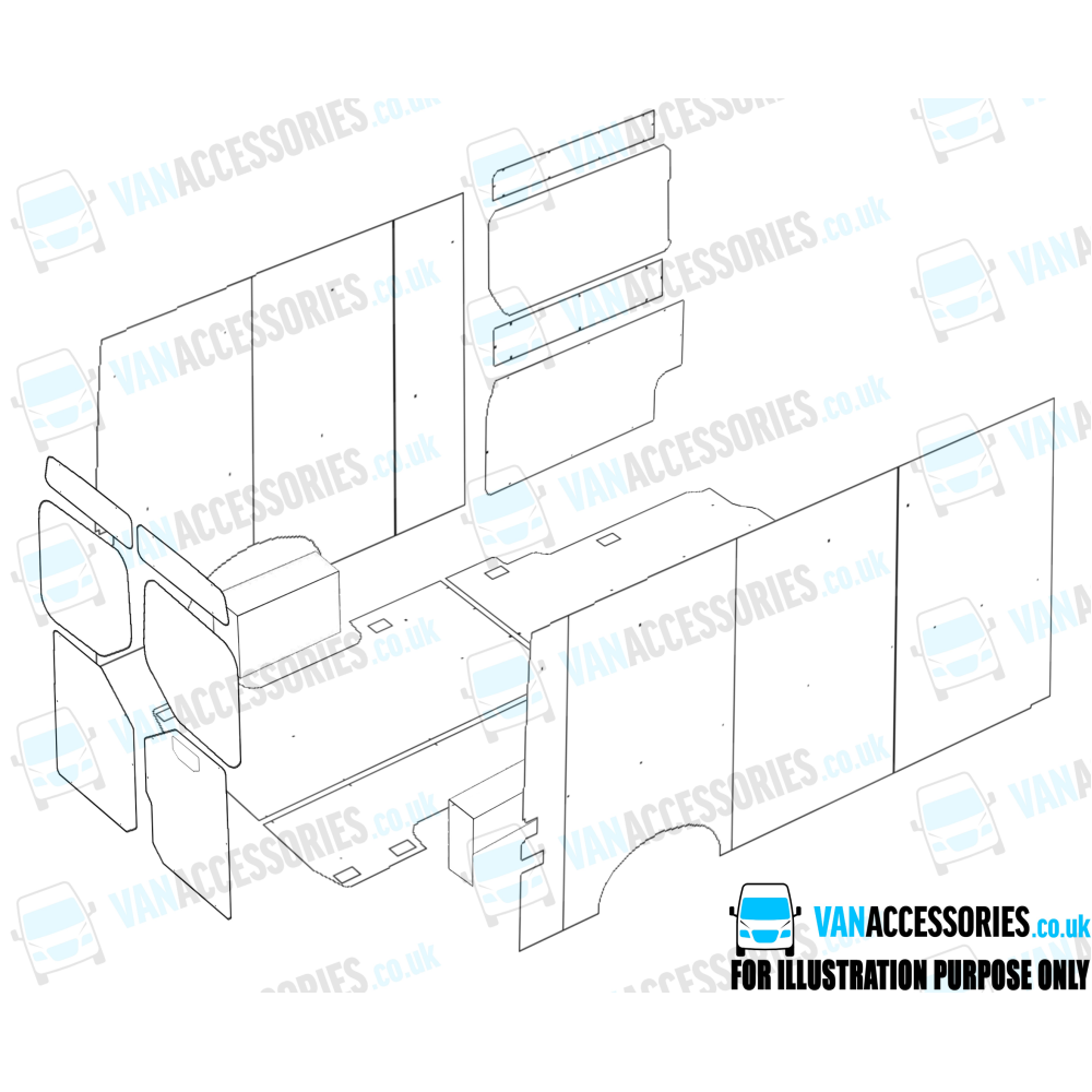 Plywood Floor, Sides, Wheelboxes and Door Panels