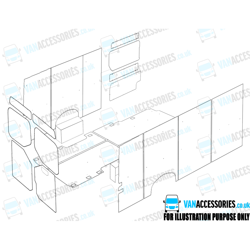 Plywood Floor, Sides, Wheelboxes and Door Panels