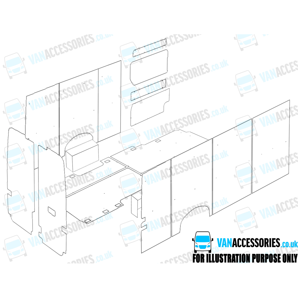 Plywood Floor, Sides, Wheelboxes and Door Panels