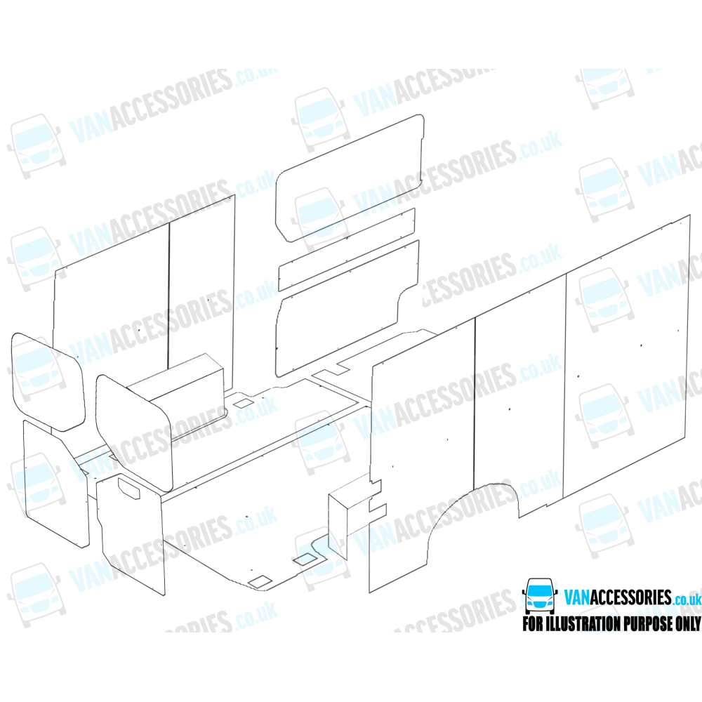 Plywood Floor, Sides, Wheelboxes and Door Panels