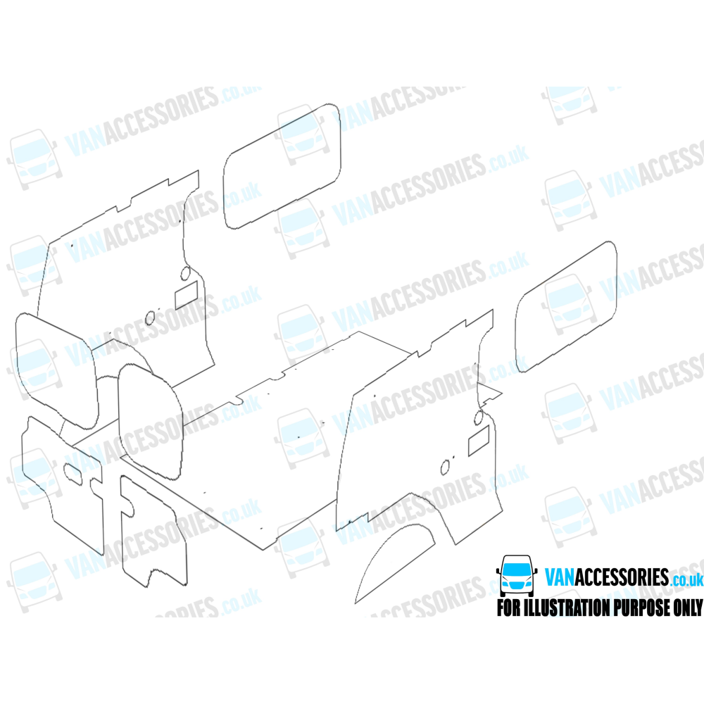 Plywood Floor, Sides, Wheelboxes and Door Panels