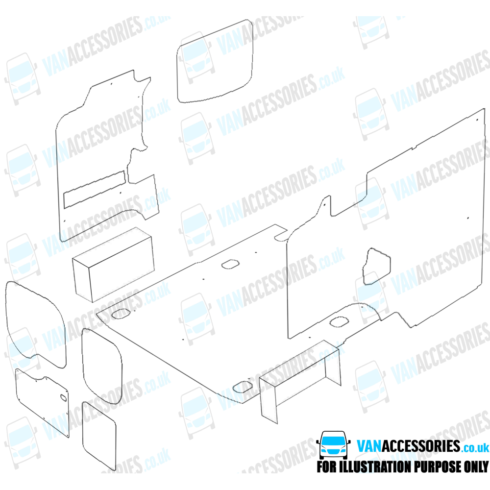 Wisadeck Floor, Wheelboxes with Plastic Sides and Door Panels