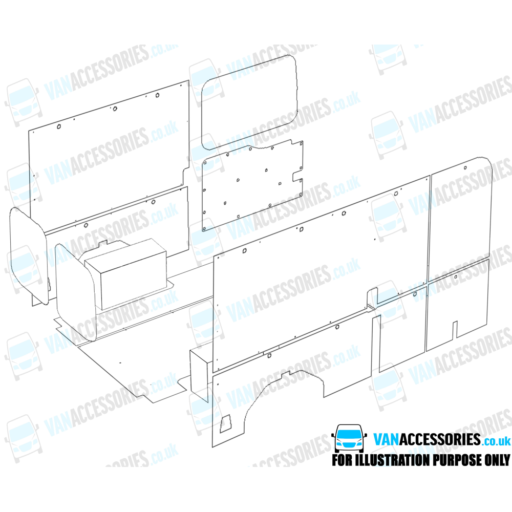 Wisadeck Floor, Wheelboxes with Plastic Sides and Door Panels