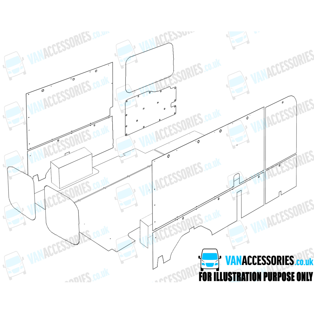 Wisadeck Floor, Wheelboxes with Plastic Sides and Door Panels