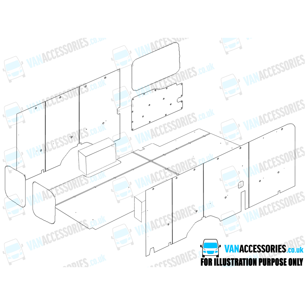 Wisadeck Floor, Wheelboxes with Plastic Sides and Door Panels