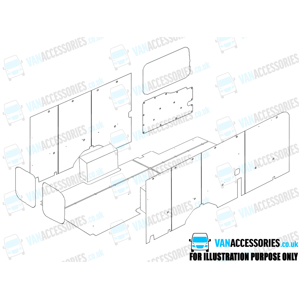 Wisadeck Floor, Wheelboxes with Plastic Sides and Door Panels