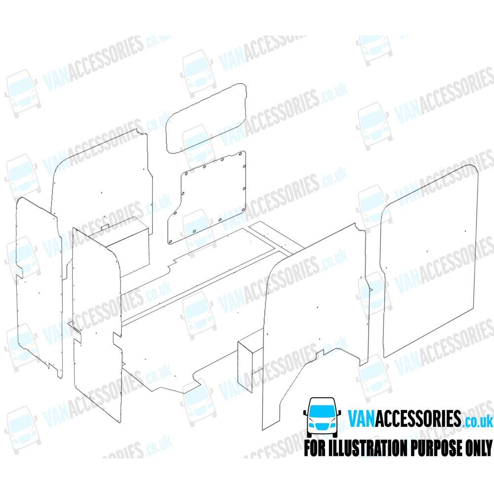 Wisadeck Floor, Wheelboxes with Plastic Sides and Door Panels