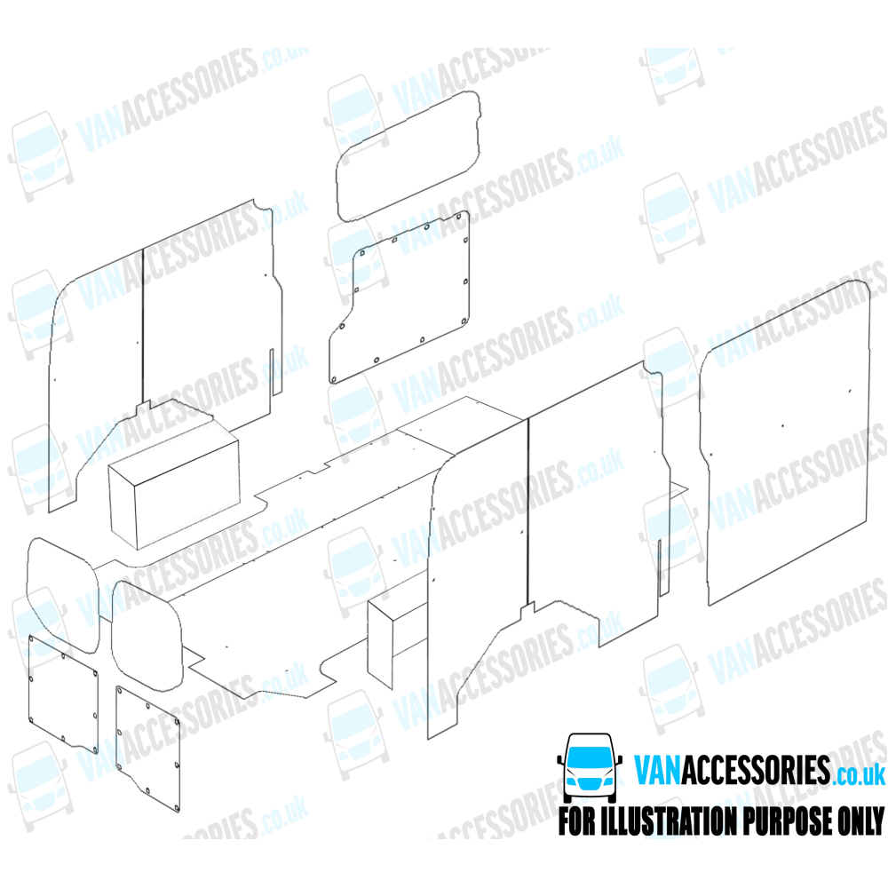 Wisadeck Floor, Wheelboxes with Plastic Sides and Door Panels