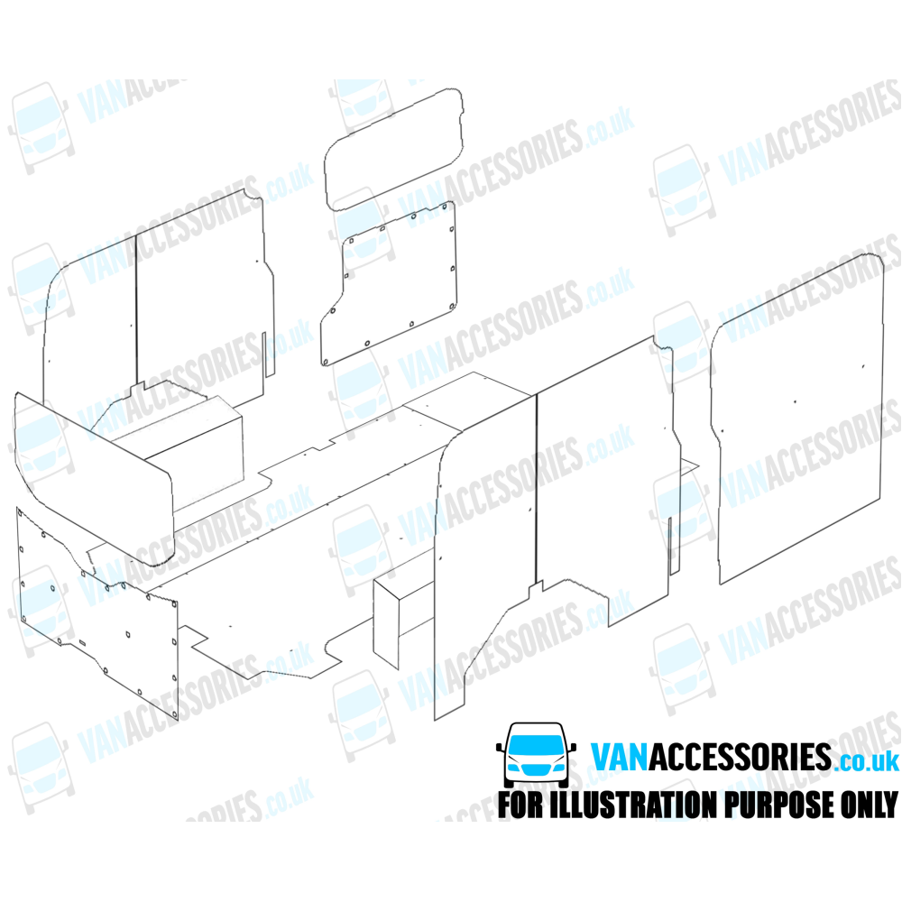 Wisadeck Floor, Wheelboxes with Plastic Sides and Door Panels