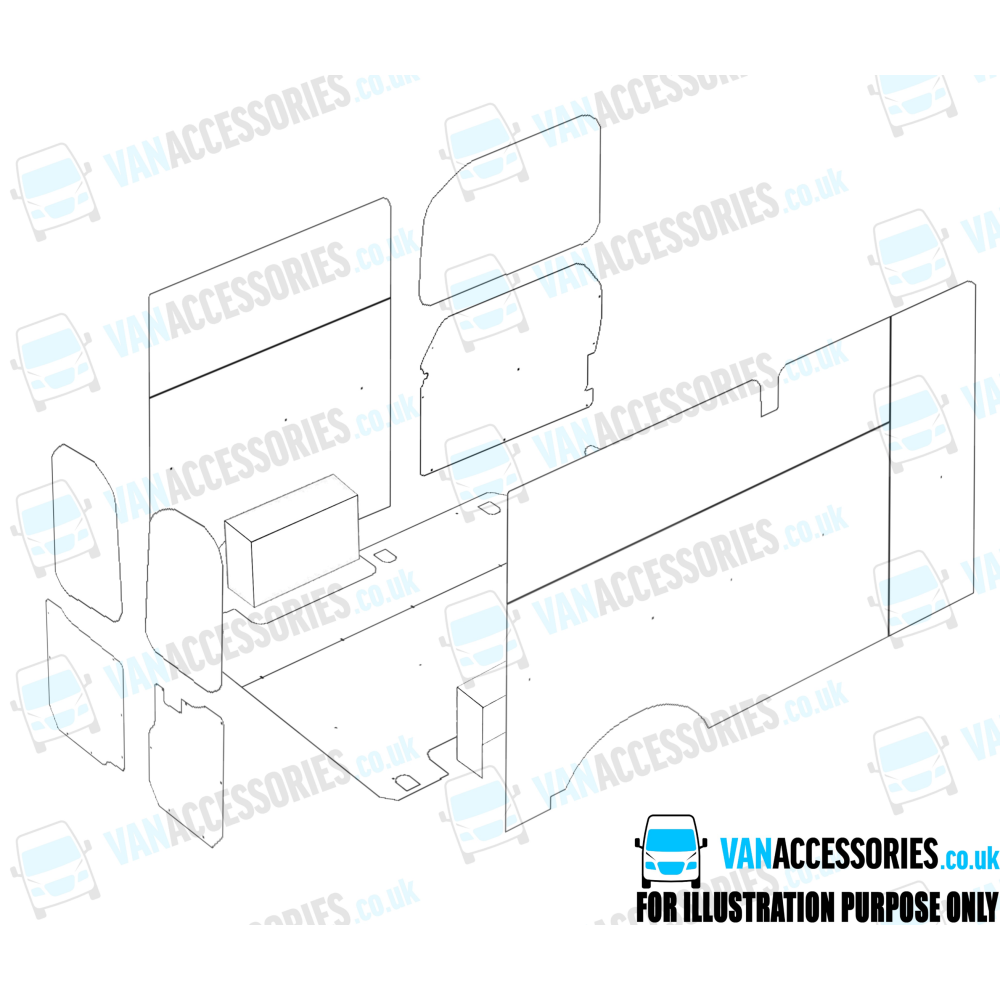 Wisadeck Floor, Wheelboxes with Plastic Sides and Door Panels