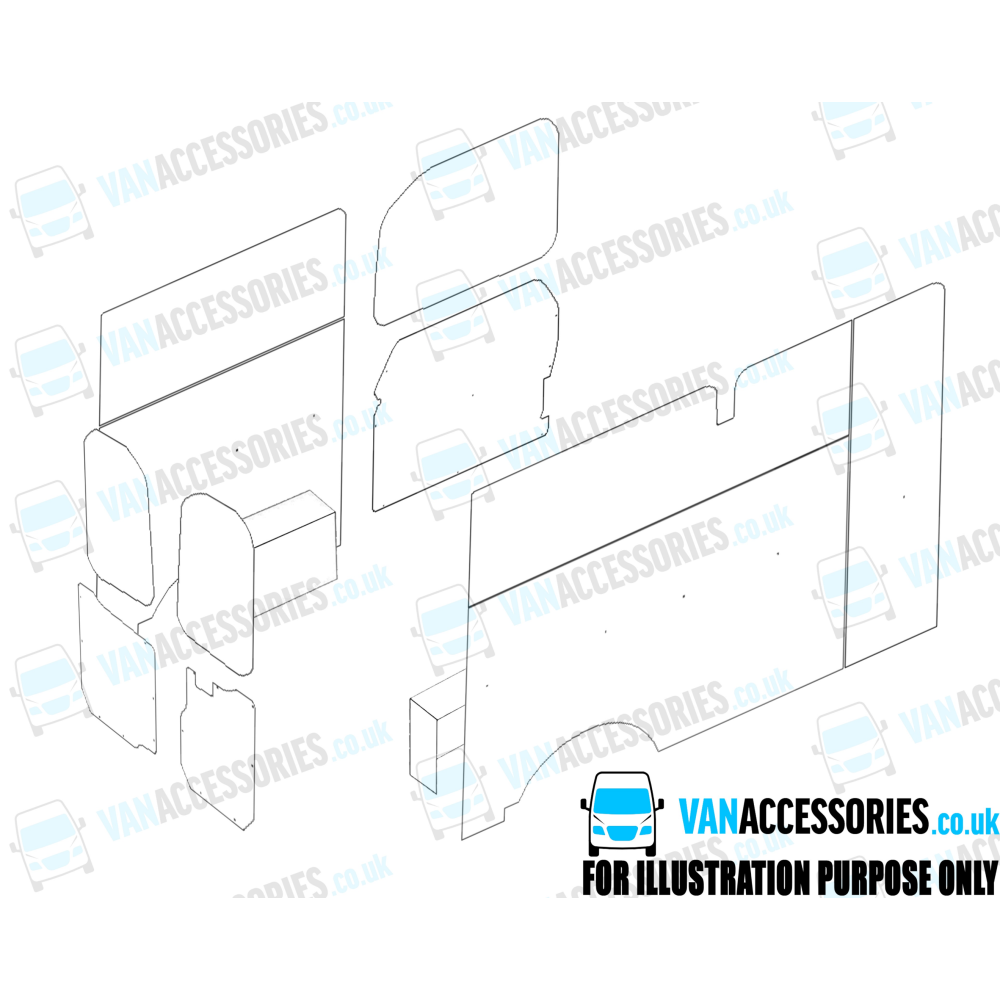 Wisadeck Floor, Wheelboxes with Plastic Sides and Door Panels