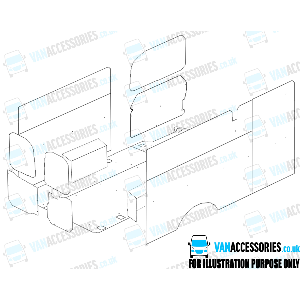 Wisadeck Floor, Wheelboxes with Plastic Sides and Door Panels