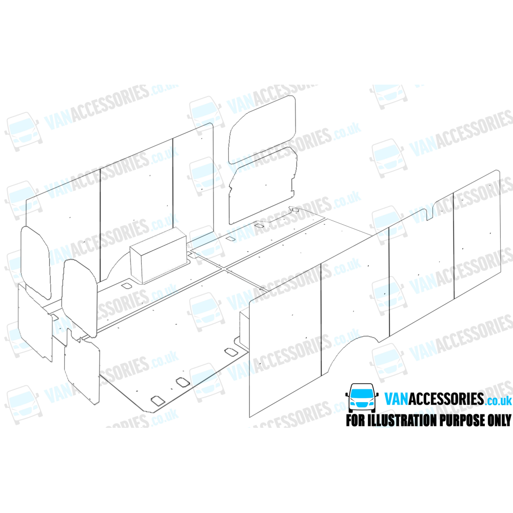 Wisadeck Floor, Wheelboxes with Plastic Sides and Door Panels