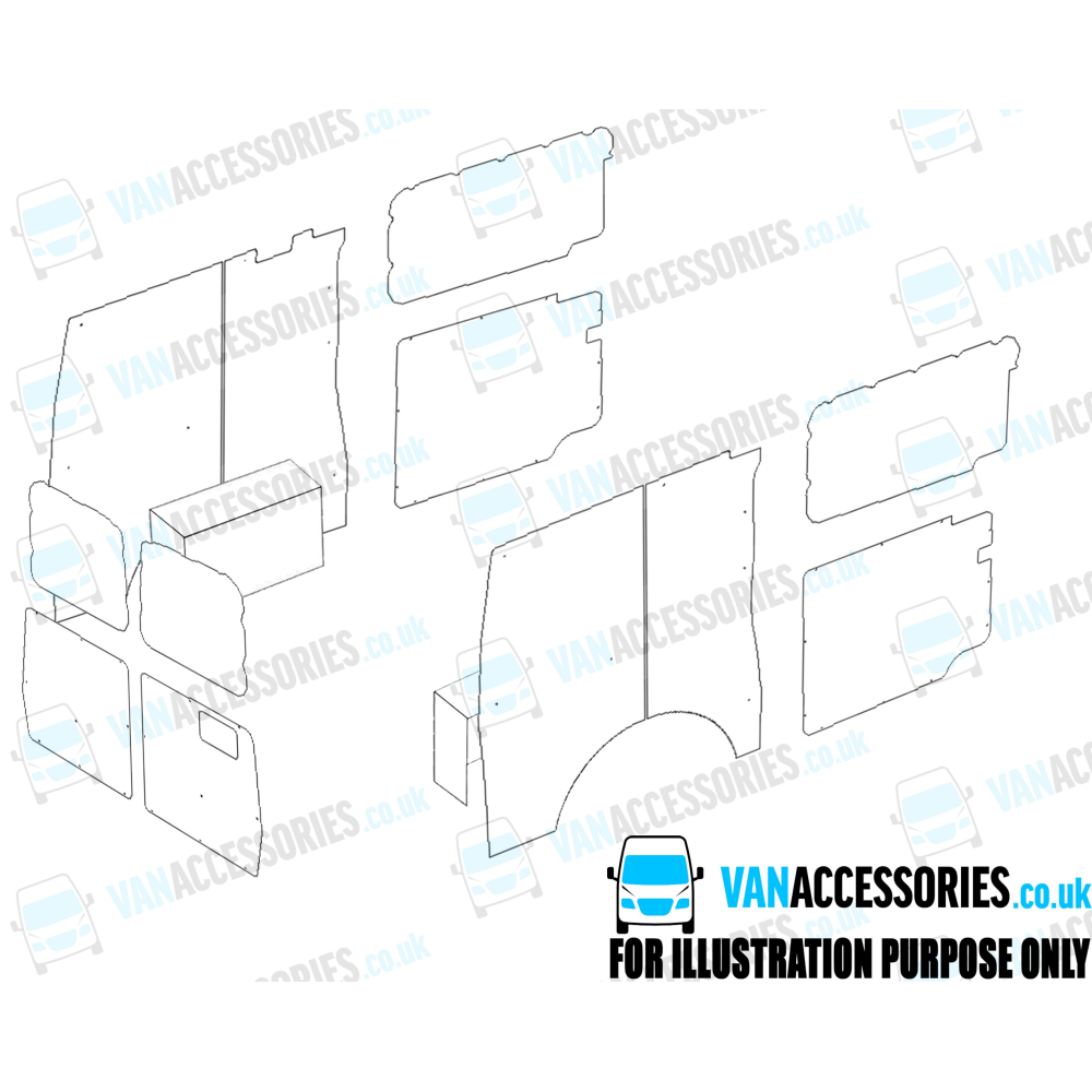 Wisadeck Floor, Wheelboxes with Plastic Sides and Door Panels