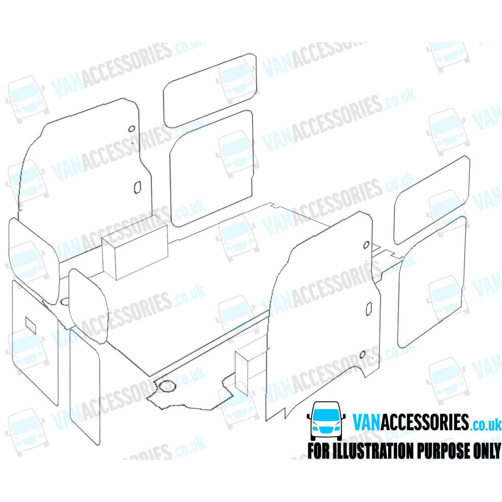 Wisadeck Floor, Wheelboxes with Plastic Sides and Door Panels