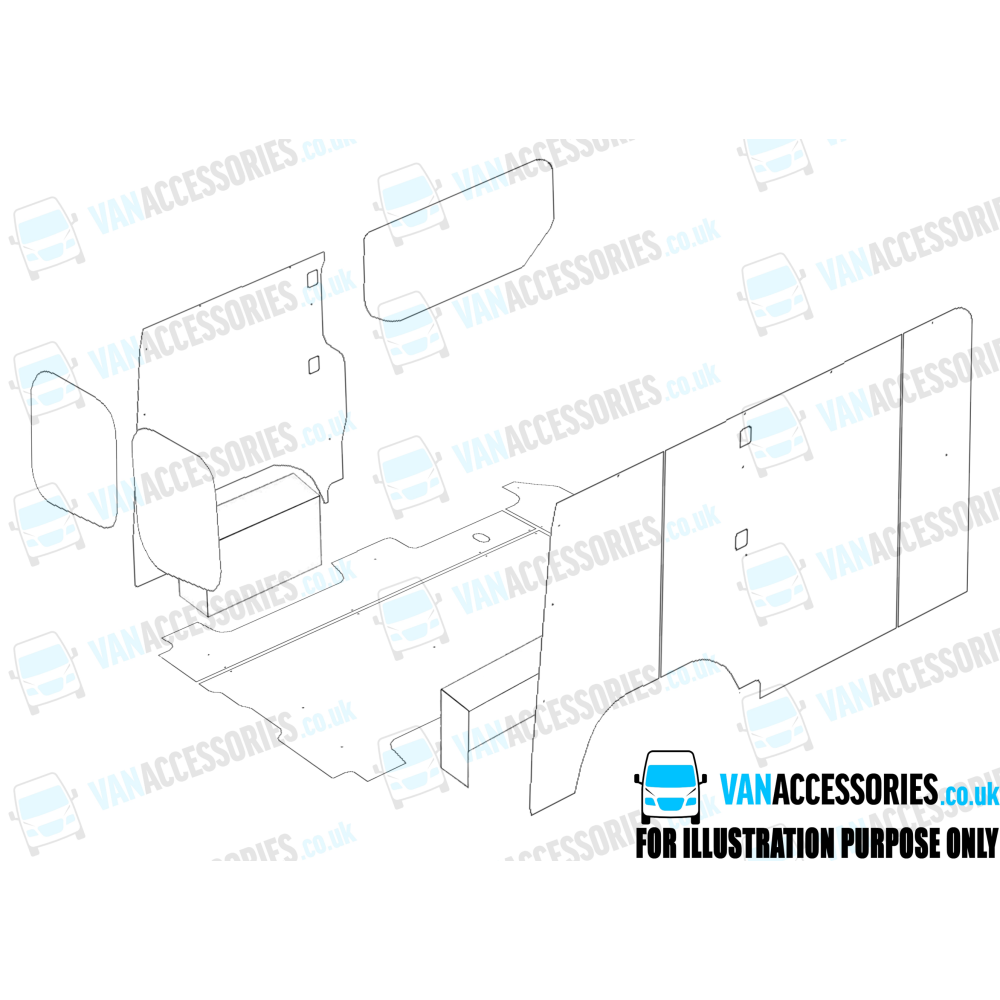 Wisadeck Floor, Wheelboxes with Plastic Sides and Door Panels