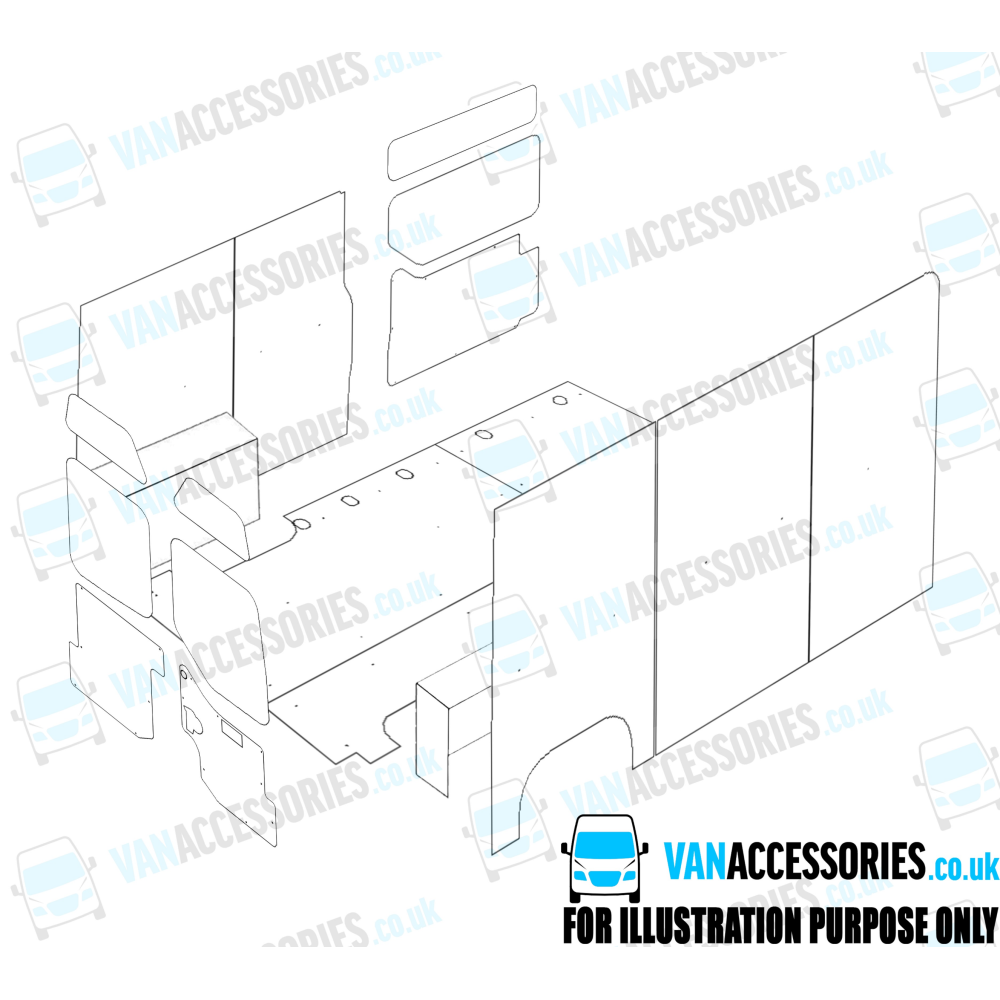 Wisadeck Floor, Wheelboxes with Plastic Sides and Door Panels