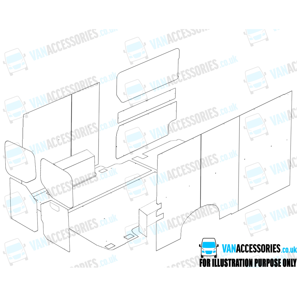 Wisadeck Floor, Wheelboxes with Plastic Sides and Door Panels