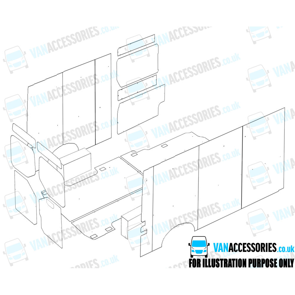 Wisadeck Floor, Wheelboxes with Plastic Sides and Door Panels