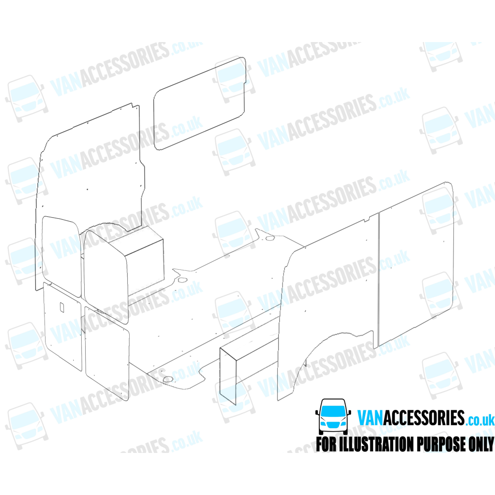 Wisadeck Floor, Wheelboxes with Plastic Sides and Door Panels