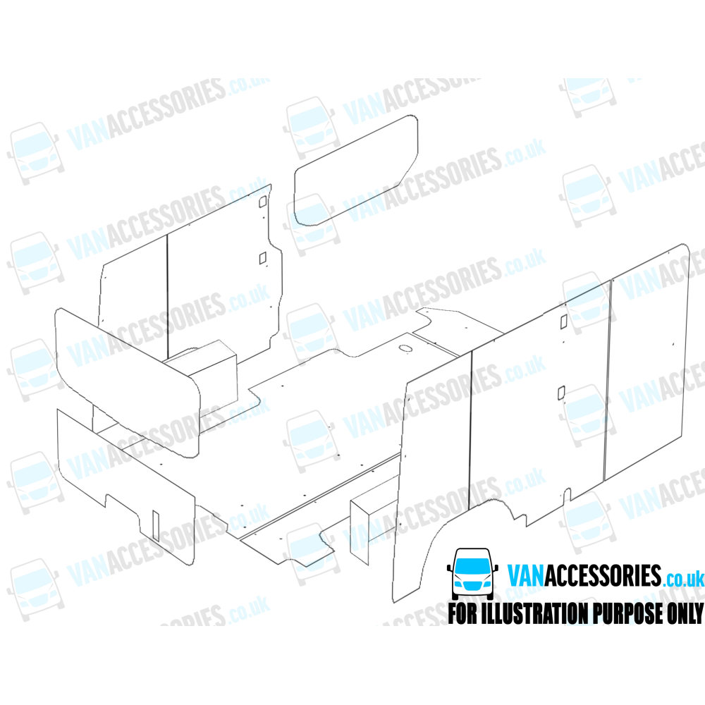 Wisadeck Floor, Wheelboxes with Plywood Sides and Door Panels